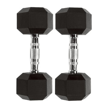 六角包膠啞鈴 7.5kg 2個  黑色  單一商品