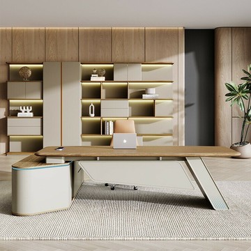 【台灣公司 可打統編】免運 辦公桌老板桌椅組合輕奢高級感簡約現代設計師創意書桌電腦桌班臺 可開發票 全館五折 工廠現貨直銷 新品特價 HJGZ01161