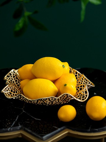 收獲小屋仿真水果客廳家用擺設假檸檬創意拍攝道具模型水果店擺件