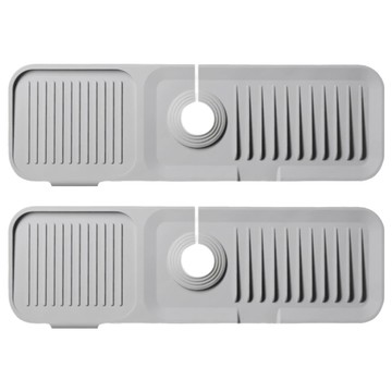 小麥購物 水龍頭瀝水墊 G217 特大(45 x 14cm) 260g  淺灰  2個