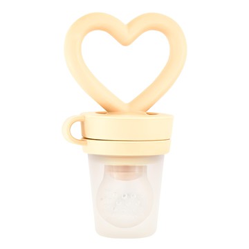 Firgi 愛心手把矽膠水果咬咬棒  1個  米白色