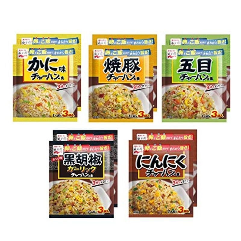 Amazon.co.jp限定 永谷園 チャーハンの素2袋×5種セット(かに味チャーハンの素3食入×2袋、焼豚チャーハンの素3食入×2袋、五目 通販  LINEポイント最大0.5%GET | LINEショッピング