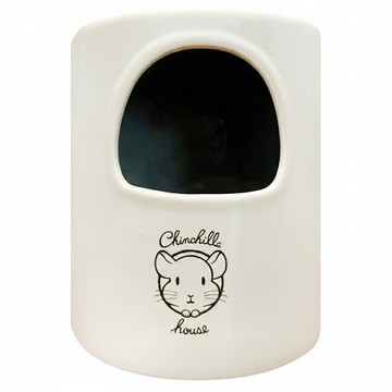 MARUKAN CASA 龍貓沐浴陶瓷窩 2WAY型房屋 W165x165x205mm  白色  1個