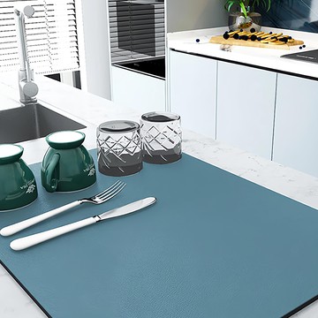 廚房置物 硅藻泥吸水墊 drain pad 快速吸水  30 x 40cm  極簡藏青  1個