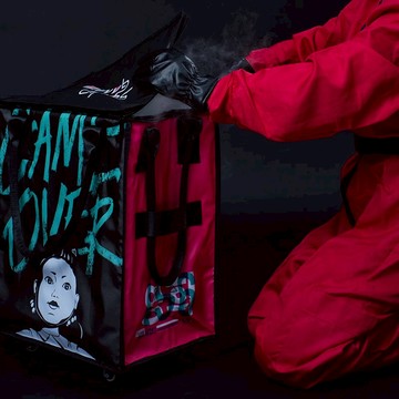 魷魚遊戲 摺疊附輪拖拉袋 【套組】 05.COUPLE