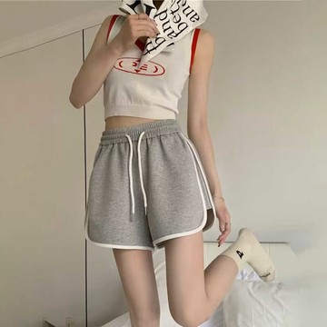 🚀台灣出貨新品特惠🚀日本🇯🇵 美式休閑甜辣潮流運動透氣短褲女夏季ins簡約百搭寬松三分超短褲1