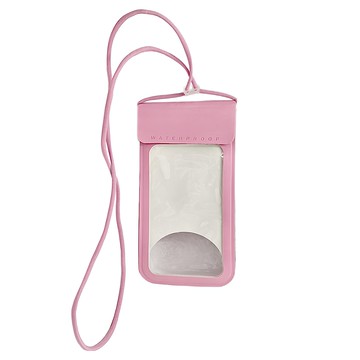 S-SportPlus+ TPU透明手機防水袋 6.5吋 粉色 掛繩設計 防水防塵  1個
