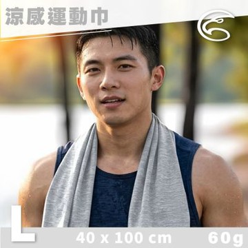 ADISI WINCOOL長效型乾爽散熱運動涼感巾【淺灰/L】AS26009 / 台灣製 MIT