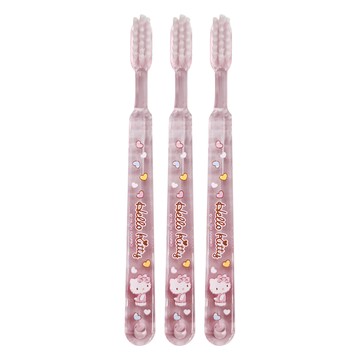 Hello Kitty 凱蒂貓 兒童牙刷 KT-1624-6  心心  1入  3支
