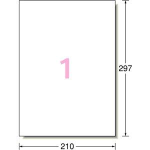 （まとめ）エーワン ラベルシール[インクジェット]超耐水光沢紙・ホワイト A4 ノーカット 64601 1冊（50シート） 