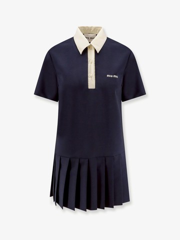 Mohair and virgin wool short dress - MIU MIU - gender_Woman