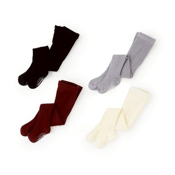 petit main 品牌旗艦店  羊毛混紡羅紋褲襪 【日本直接出貨】