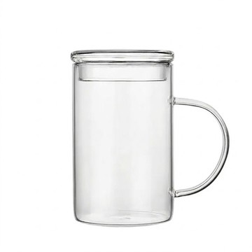 1000ml超大容量高硼矽玻璃水杯｜耐熱透明附蓋茶杯｜居家辦公泡茶杯