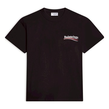 (WMNS) Balenciaga Political Campaign Logo Short Sleeve T-Shirt 'Black'