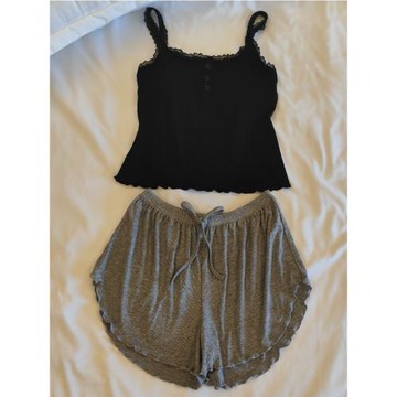 帶胸墊睡衣女夏季純欲風吊帶短褲兩件套薄款甜美簡約莫代爾家居服