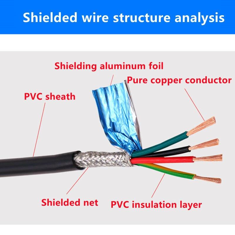 ケーブル18awg,シールドケーブル2 8コア,26 24awg 22awg 20awg,10〜24コア,純粋な銅製rvp制御ワイヤー