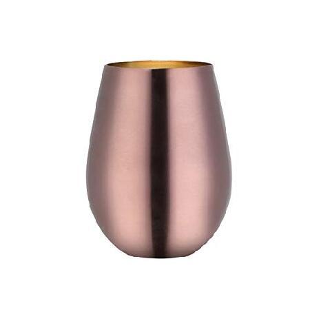 Stainless Steel 16 oz Metal Drinking Tumbler Cups Shatterproof Bourbon Whisky Beer Mug(Rose Gold)