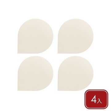 KELA 德國 Edel圓角杯墊4入(米白) / 茶杯墊