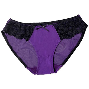 歐美風網紗內褲(紫色 女L)