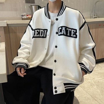 美式時髦外套 棒球外套 棒球服男 潮流上衣 外套 秋冬季夾克 百搭寬鬆開衫衛衣