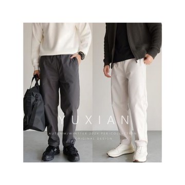 【Solotex"零壓"面料】冬季磨毛日系三防易打理寬松純色休閑長褲