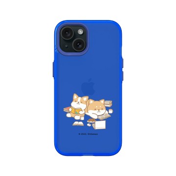iPhone 15 Clear 激光藍 - 柴語錄 Shiba Says - 一起宅在家