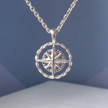心靈系列--迷失指南針銀項鍊