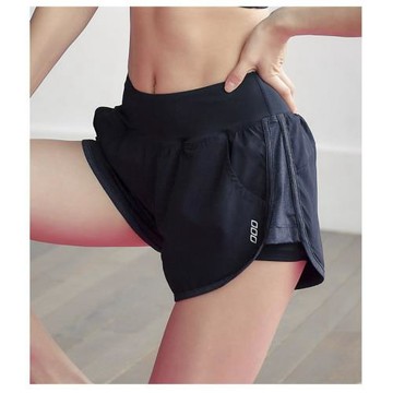 一件代發瑜伽短褲女夏健身運動褲假兩件防走光彈力透氣大碼200斤