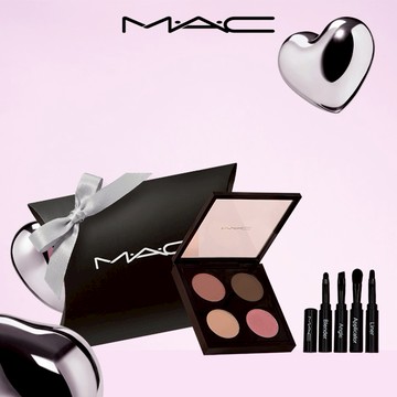 [快速出貨]【MAC】韓國熱銷四色眼影盤組[柔霧冷調玫瑰​] | 眼影 眼妝 眼影盤 生日禮物 金牛座送禮