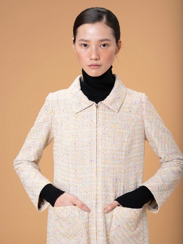 小香風拉鍊洋裝