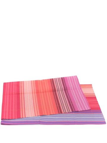 Missoni Home - striped duvet cover - unisex - Cotton - One Size - Red
