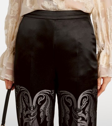 Etro Printed silk-blend wide-leg pants