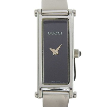 【日本直送】GUCCI 1500L 不鏽鋼 石英 指針式 黑面女錶【二手】