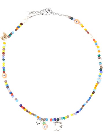 dsquared necklace with beads and shells