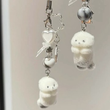台灣現貨⭐小海豹掛件 手機掛繩 海豹鑰匙扣 植絨掛飾 包包掛件 小吊飾 百搭掛件 小禮物 閨蜜 學生 交換禮物 車載掛飾