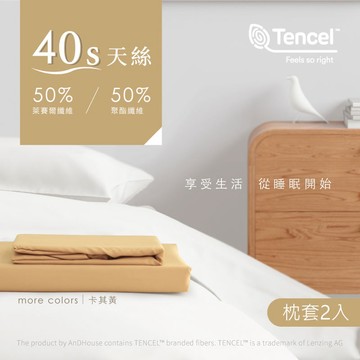 天絲40支- 單品 / 枕套2入 | AnD House 素色 顏色任搭