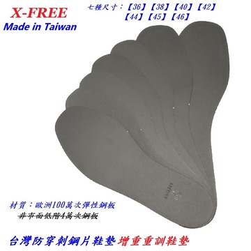 《意生》（一對售） 台製專家款 專業高階防穿刺鋼片鞋墊 防穿刺鋼片鞋墊 防刺穿鋼鞋墊 重量訓練增重鞋墊 安全鞋墊 工作鞋 鋼頭鞋 鋼板 防釘 水泥工 工地 建築 板模