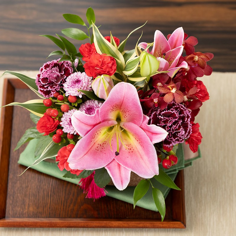 アレンジメント 和花の贈り物 茜 花 ギフト プレゼント フラワーギフト 贈り物 通販 Lineポイント最大8 0 Get Lineショッピング