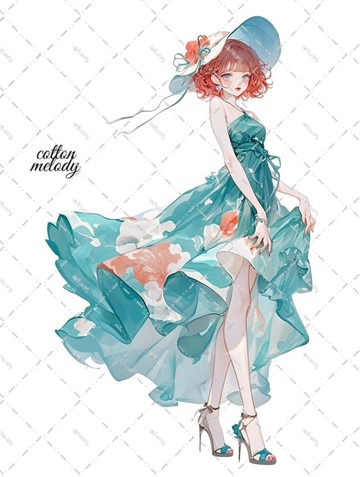 原始貼紙 No.6491 人物貼紙 原創貼紙 人物貼紙 女孩貼紙 原創人物貼紙