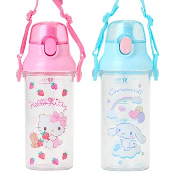 小禮堂 Sanrio 三麗鷗 兒童直飲透明水壺 480ml Kitty 大耳狗 酷洛米