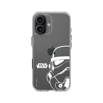 iPhone 17 Clear Case（相機按鈕） 透明 - 迪士尼-星際大戰 Star Wars - 星際大戰 – 風暴兵白線條