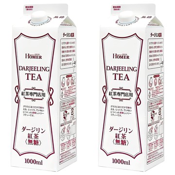 HOMER 大吉嶺紅茶 無糖  1L  2瓶