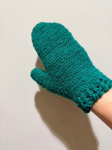 暖暖拇指手套  駝羊毛x羊毛手工編織