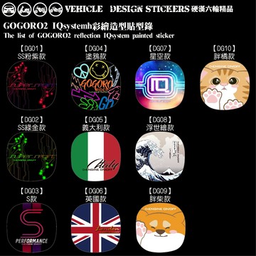 【硬漢六輪精品】 GOGORO GOGORO2 GOGOROS2 IQsystem 造型貼 反光貼紙 (版型免裁切)