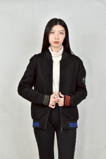 (M) fendi黑色立領外套