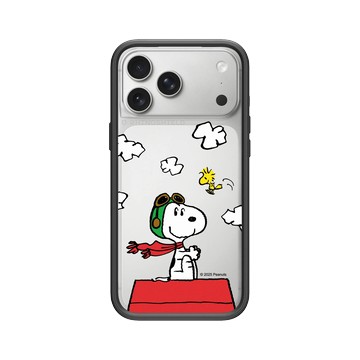 iPhone 17 Pro Max Mod NX -邊框背蓋組合 (相機按鈕) 黑 - 史努比 Snoopy - 小小飛行員