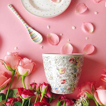 【2件7折】丹麥GreenGate Vivianne white 拿鐵杯 / 湯匙