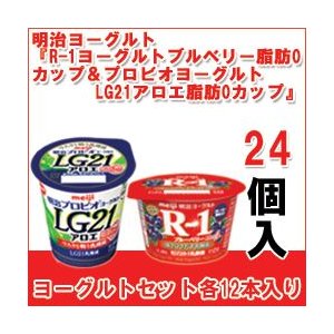明治 ヨーグルト [R-1鉄分ブルーベリーミックスカップ][プロビオLG21アロエ脂肪0カップ]セット 食べるタイプのヨーグルト  R1