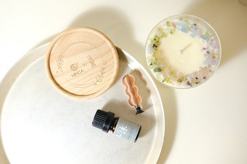 手作香氛精油晶石蠟燭 佑月