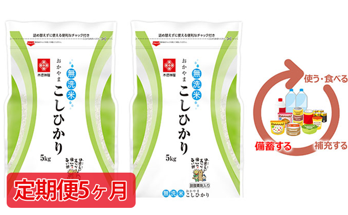 米長鮮度米 無洗米 コシヒカリ 10kg（5kg×2袋） 岡山県産